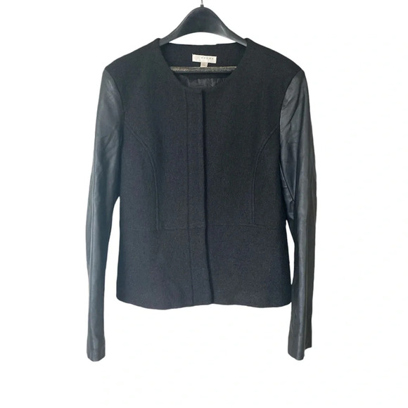 KENAR, Wool & Faux Leather Jacket/Blazer, Size L - Picture 1 of 9
